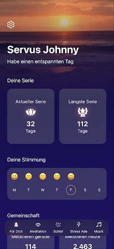 Android application Nary: Meditation & Schlaf screenshort