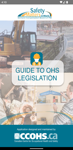 Android application PEI Guide to OHS Legislation screenshort