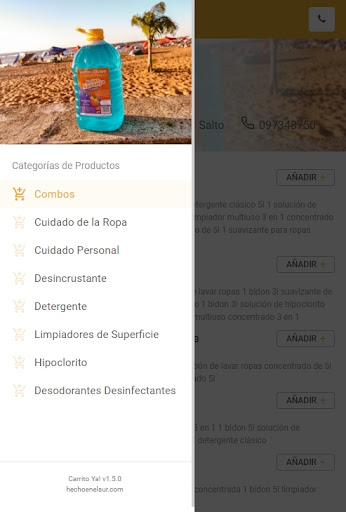Android application Reina Naranja UY screenshort
