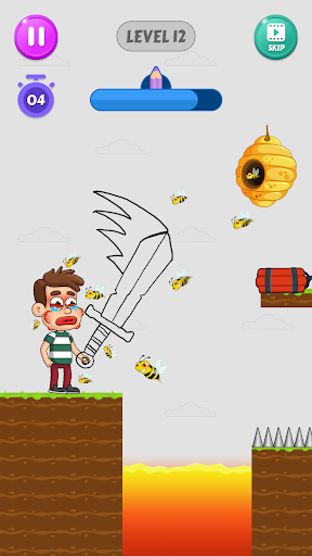 Android application Save Daddy : Draw To Rescue screenshort