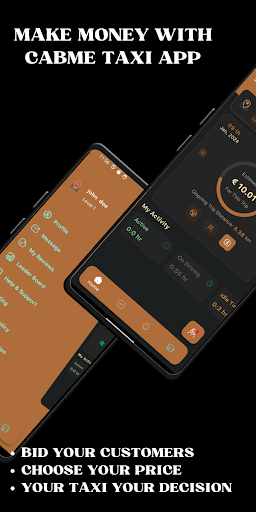 Android application Cabme Driver screenshort