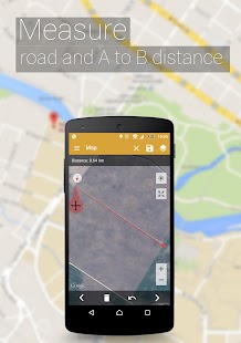 Medición de áreas y distancias Screenshot