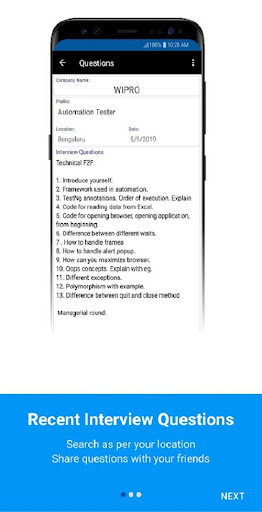 Android application QA Diaries: Add Interview Ques screenshort