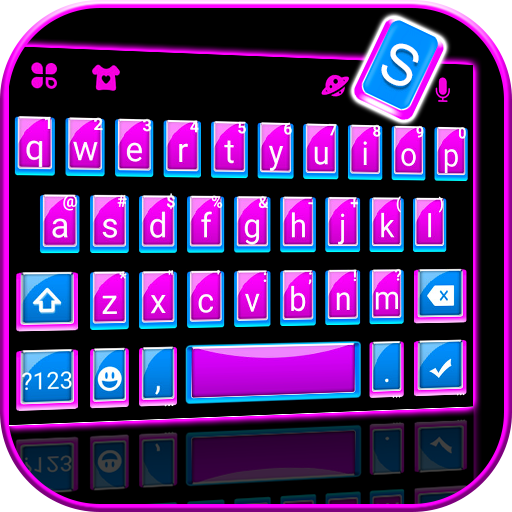 Pink Blue SMS Keyboard Theme logo