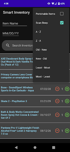 Smart Inventory Screen 2
