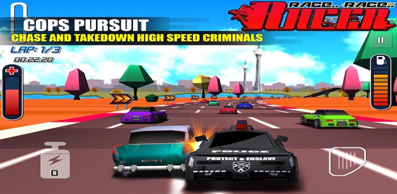 Run Race Racer 3d : Car Racing Games Cop Chase Fun