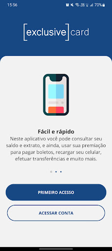 Android application Exclusive Card screenshort
