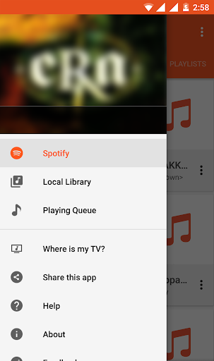 Screenshot of TuneCast DLNA Music Player