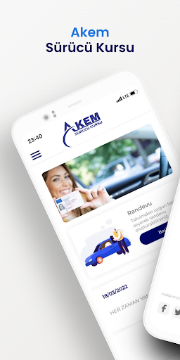 Android application AKEM Sürücü Kursu screenshort