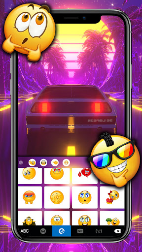 Neon Sunset Racing Keyboard Ba Screen 3