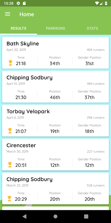 parkrunner: weekly 5k results - 1.15.0 - (Android)
