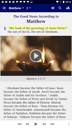 Android application World English Bible multimedia screenshort