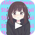 Cover Image of डाउनलोड Kawaii Anime Stickers Animated - WAStickerApps 1.3 APK