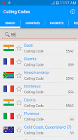 screenshot of Calling Codes [2200+ Cities]