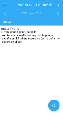 Screenshot of Portuguese Spanish Dictionary