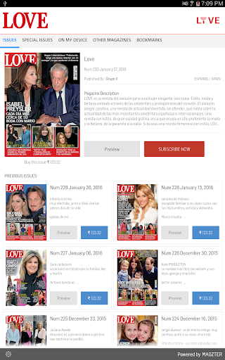 Android application Love Revista screenshort
