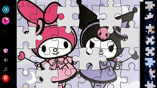 Kuromi and Melody Puzzle Game