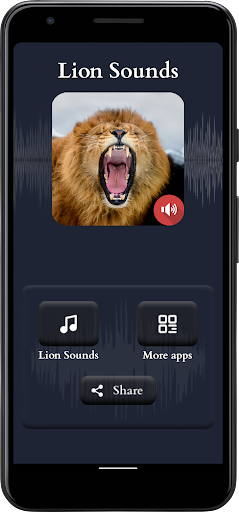 Android application Lion Sounds screenshort