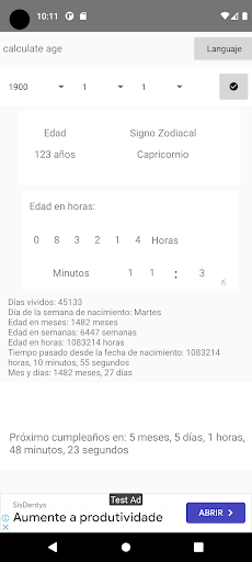 Android application Age Calculator screenshort