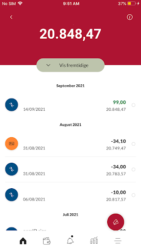 Klim Sparekasse Mobilbank Screen 2