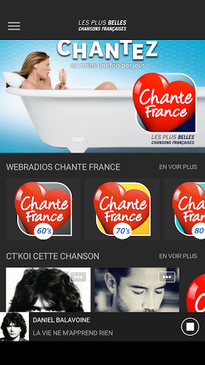 Android application Chante France screenshort