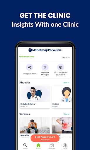 Mahatmaji Polyclinic App Screen 2