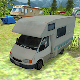 Camping RV Caravan Parking 3D icon