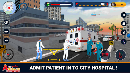 City Ambulance Doctor Games 1.0 APK + Mod (Unlimited money) إلى عن على ذكري المظهر