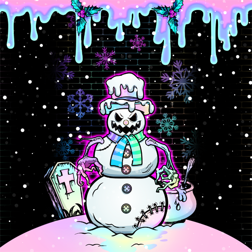 Pastel Scary Snowman-Wallpaper logo