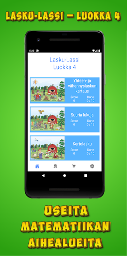 Android application Opi matematiikkaa - luokka 4 screenshort