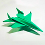 Origami paper airplane