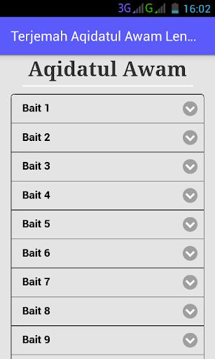 Terjemah Aqidatul Awam Lengkap