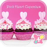 Cute Theme Pink Heart Cupcakes icon