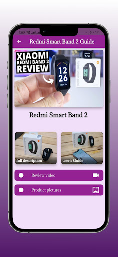 Android application Redmi Smart Band 2 Guide screenshort
