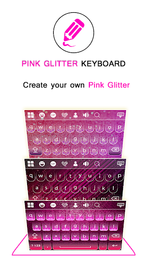 Pink Glitter Keyboard Screen 2