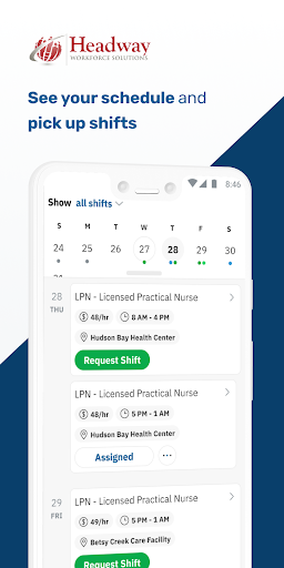 Android application Headway Workforce Solutions screenshort
