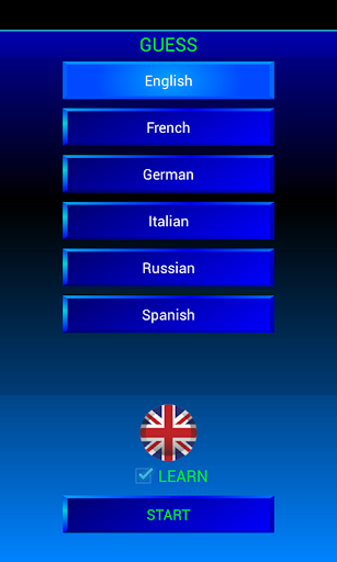 Android application Guess and learn English screenshort