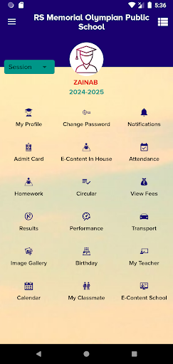 Android application RS Memorial Olympian School screenshort