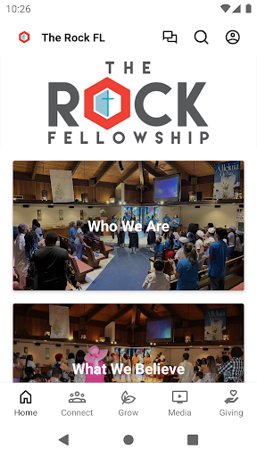 Android application The Rock Fellowship screenshort