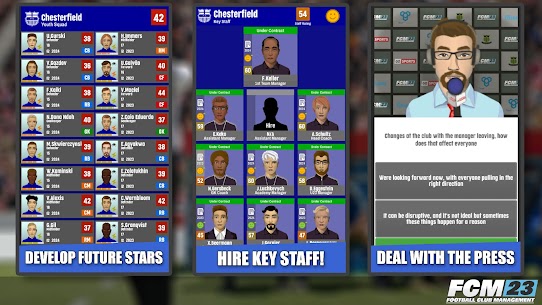 FCM23 Soccer Club Management (MOD, Money) free on android 4