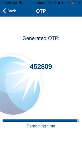 Screenshot of ADIB OTP V4