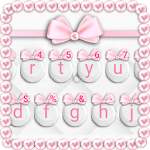 Cover Image of Baixar Girly Pink Bows Keyboard Theme 1.0 APK