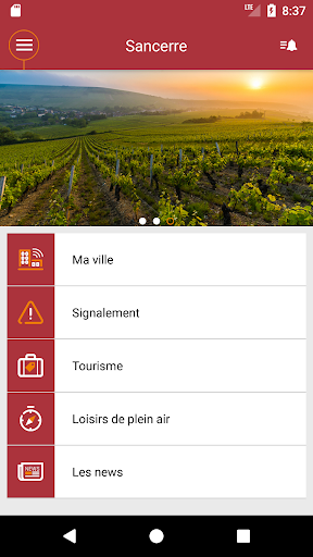 Android application Sancerre screenshort