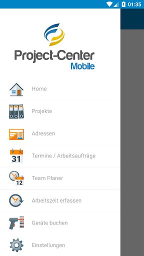 Android application Project-Center Mobile screenshort