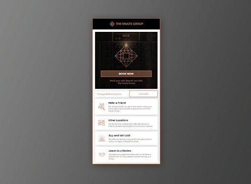 Android application The Vaults Group screenshort