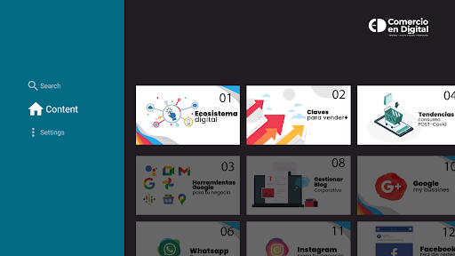 Android application Comercio en digital TV screenshort