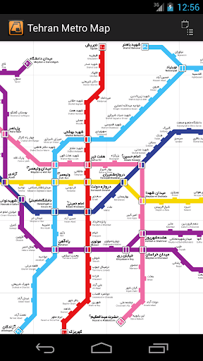Tehran Metro Map Screenshot