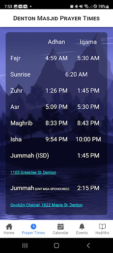 Denton Masjid Screenshot