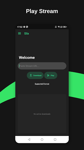 Android application Slix - HLS, DASH, RTMP & More screenshort