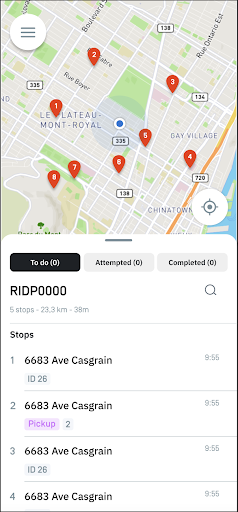 Android application Route screenshort